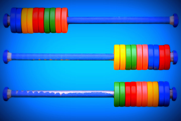 abacus, colors, toys, blue, count