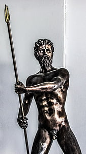 Kypros, Ayia napa, Thalassa-museum, Poseidon, Gud havet, statuen