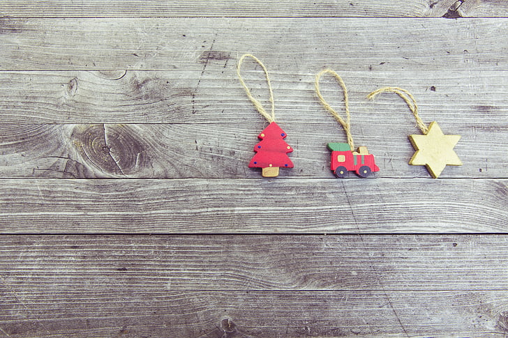 red, pine, tree, toy, truck, edge, star