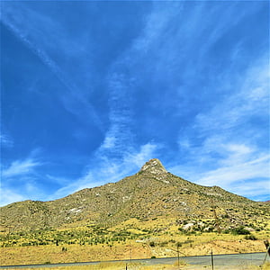 modrá obloha, krajina, Hora, Nové Mexiko, Příroda, Hill, venku