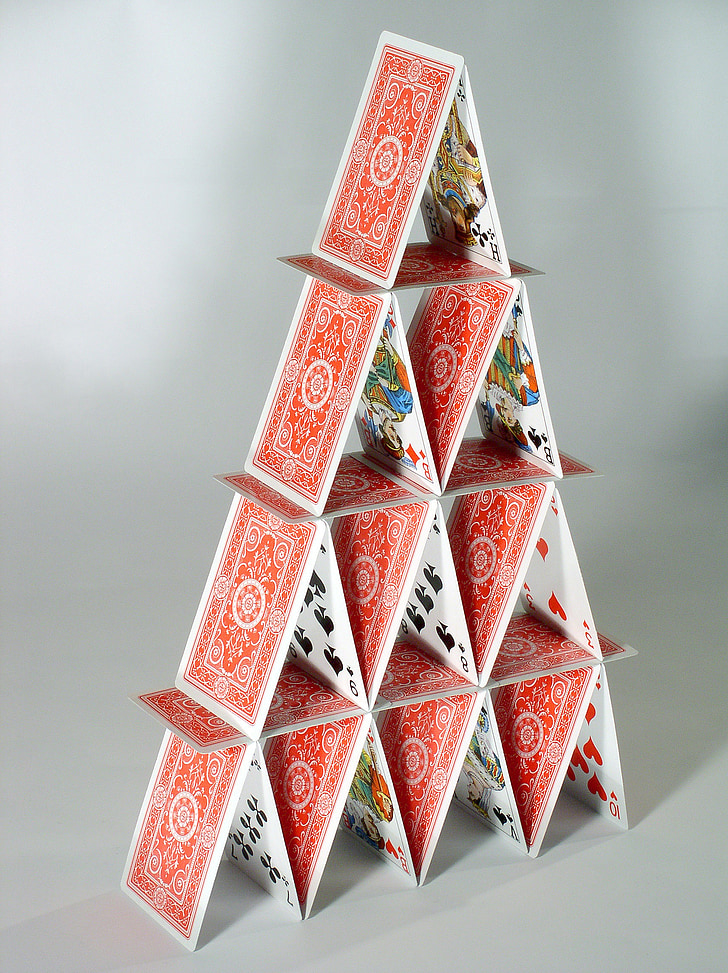 house of cards, fragile, patience, sensitive, statics, build, play