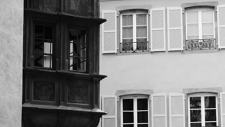 vinduet, huset, historisk arkitektur, gammelt hus