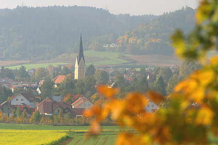 údolí Altmühl, podzimní nálada, Töging, Obec dietfurt