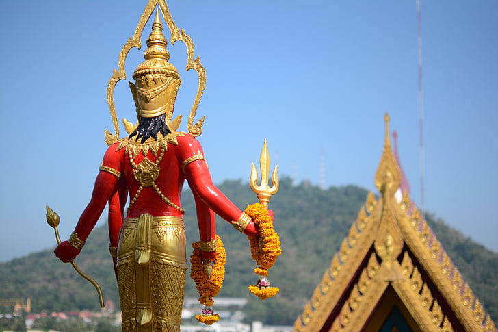 พระ, Thailand, åtgärd, konst, staty, tro, religion