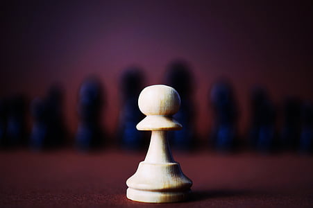 piece, chess, game, black, white, pawn, sport