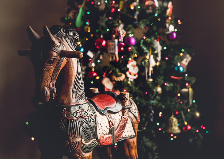 arte, celebración, Navidad, decoraciones de la Navidad, luces de Navidad, árbol de Navidad, traje