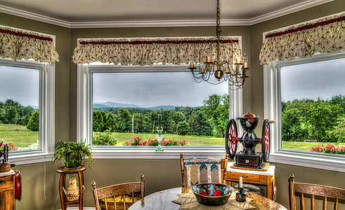 vermont, scenery, rural, dining room, landscape, nature, new england