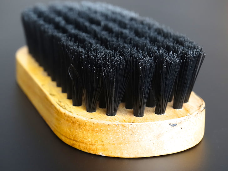 brush, bristles, hand brush, clean, wipe, scrub, black