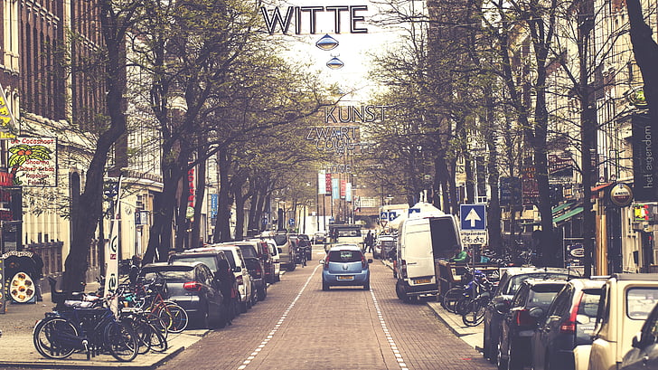 de Witte con, Witte de with, Rotterdam, Via, città, urbano, strada