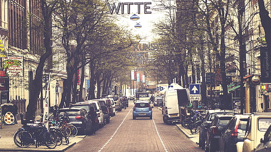 Witte de ar, Witte-de-ar, Rotterdam, iela, pilsēta, pilsētas, ceļu satiksmes