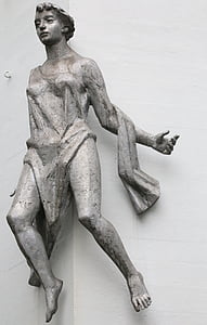 стена, Статуята, жена, облекло, израз