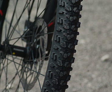 mountainbike, hjulet, däck, cykel