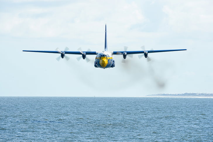 Fat albert, samolot, Blue angels, US Navy, Eskadra demonstracji lotu, c-130 hercules, ładunek