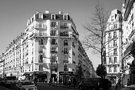 arhitektuur, Avaleht, fassaad, Pariis, Prantsusmaa