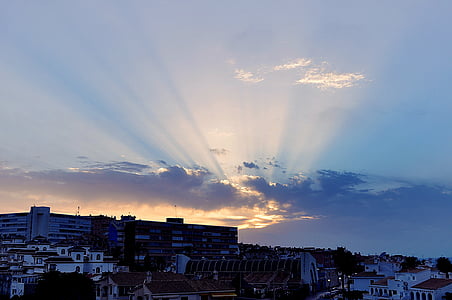 posta de sol, Espanya, cel, l'estiu