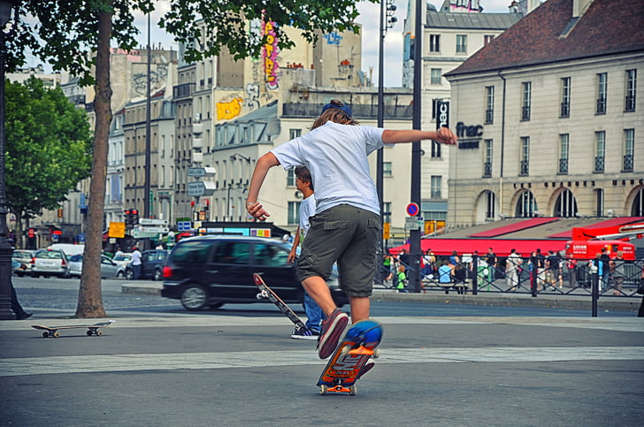 skateboard, adolescence, urban sport, urban activity, boy, youth, cool