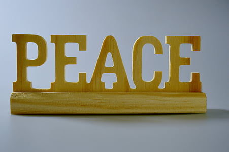 esperanza, paz, Fondo, madera, sola palabra, madera - material