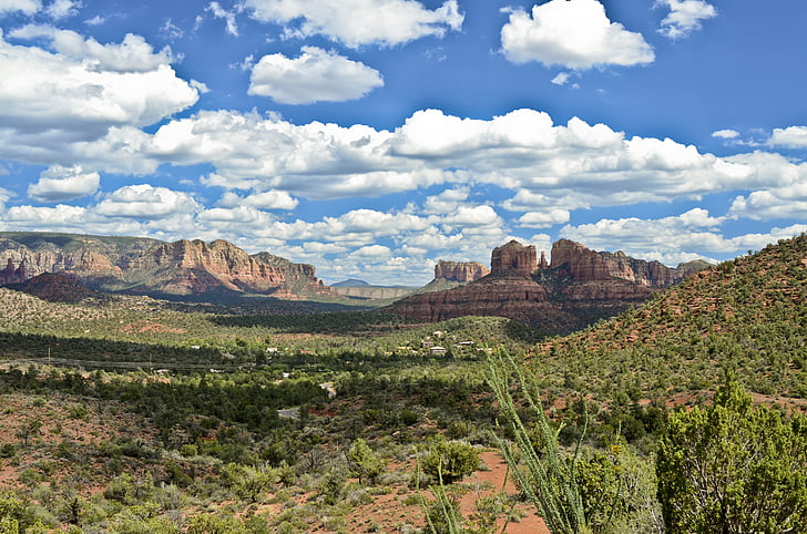 Katedral kaya, Sedona, Arizona yerler, doğa, bakış, ABD, manzara