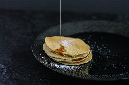 pancakes, dripping, maple, syrup, food, food and drink, freshness