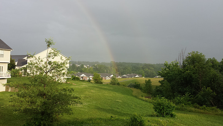 arco-íris, depois da chuva, chuva