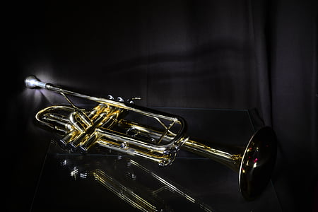 trumpet, jazz, musical instrument, music