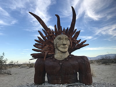 скулптура, изкуство, Пустинна индийски, Статуята, пътуване, Борего Спрингс, наследство