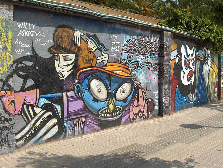 Street-art, Barcelona, Farbe