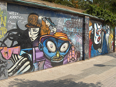 Street art, Barcelona, szín