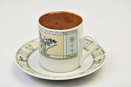 Kawa po turecku, Puchar, napoje, napój, ciepła - temperatury, brązowy