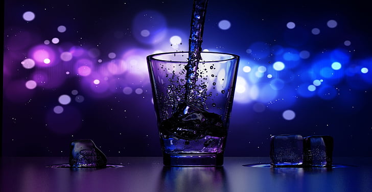 Bar, drank, koude, cool, Crystal, kubus, drankje