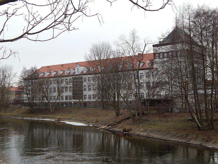 Park, Gebäude, in Säge, Architektur, Polen