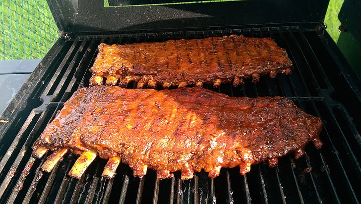 ribs, meat, bbq, barbecue, bbq ribs, grilled, grill