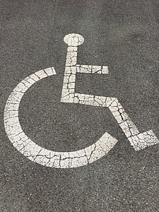 відображення, дорога, зупиняє, осіб з інвалідністю, Стоянки автомобільні, місце для парковки