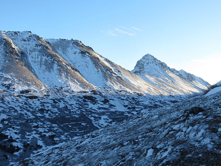 Aljaška, hory, zimné, Príroda, Príroda, sneh, scénické