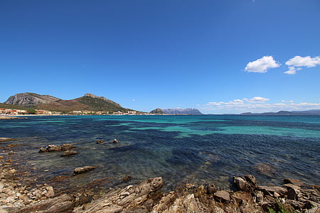 Sardínia, záliv olbia, Stredomorská, tyrkysová, Steinig, čistá voda
