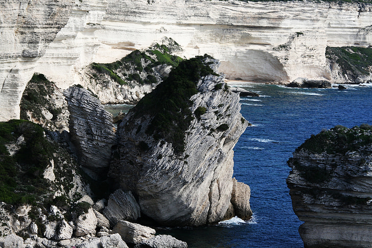 krajolik, priroda, more, Korzički, val, vode, stijena