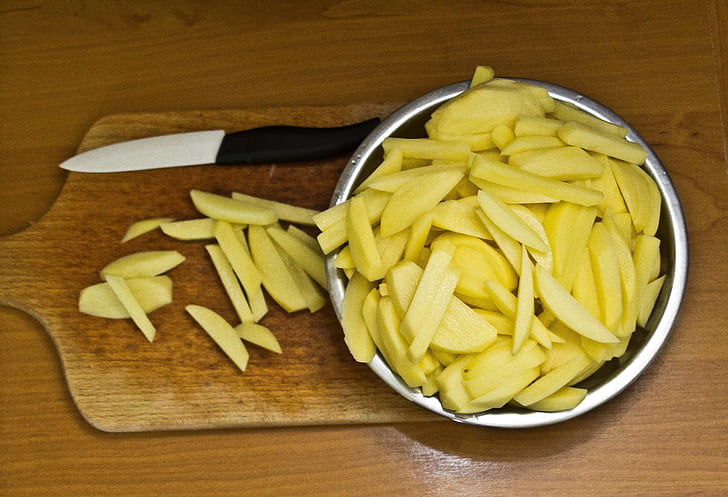 patatine fritte, patata, verdure