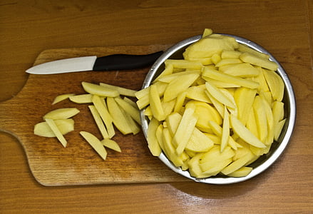 french fries, potato, vegetables