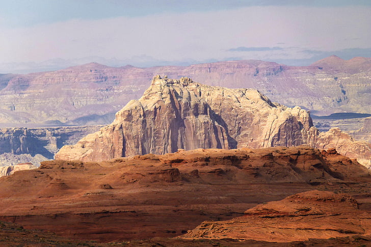 roten Felsen, Sandstein, Erosion heiß, trocken, massive, Felsformation, Wüste