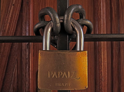padlock, chain, lock, security, secure, closed, chained