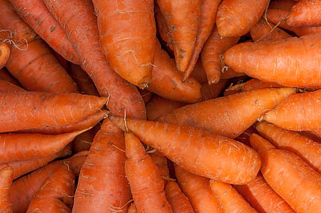 carrots, fresh, food, cart, farmers market, vegetable, agriculture