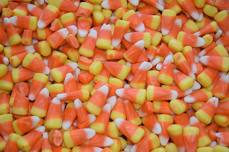 Candy corn, konfektes, Halloween, ārstēšanai, saldumi, uzkodu, Candy corn