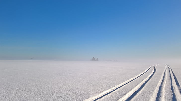 Track, Winter, Eis, Nebel, Nebel, Skifahren, kalten Temperaturen