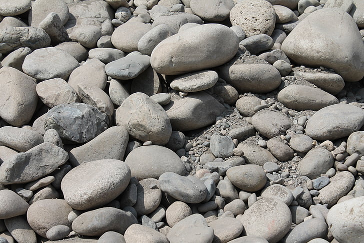 pedres, sec, desert de, còdols, Roca - objecte, fons, natura