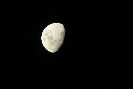 moon, night, crescent moon