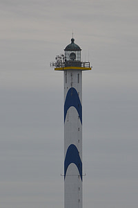 маяк, повітря, Oostende, хмари