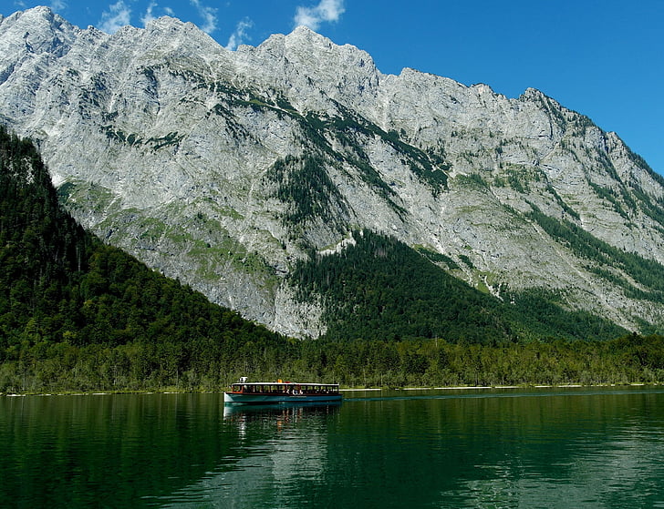 Königssee, Berchtesgaden, Massif, Berchtesgaden Alpok, Berchtesgaden nemzeti park, szilárd, nézet
