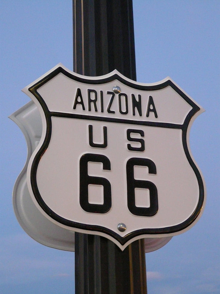 Route 66, đường, lá chắn, Hoa Kỳ, đường cao tốc