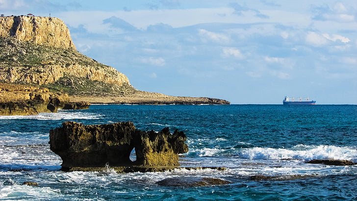 cyprus, cavo greko, rock, cape, coastline