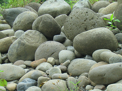 upes, akmeņi, atklātos akmens bluķus bieži izmanto, daba, klints, ainava, āra